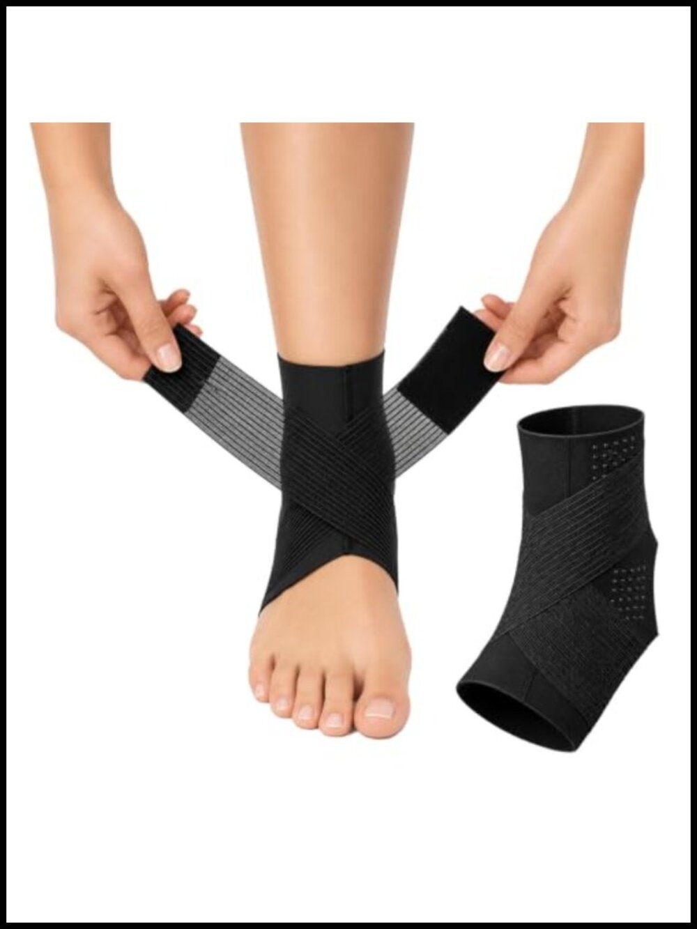 Ankle Brace Compression Sleeve for Sprained Arch Pain Sports Support